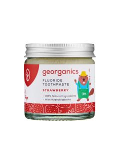 Georganics dětská zubní pasta s fluoridem (sklenička)